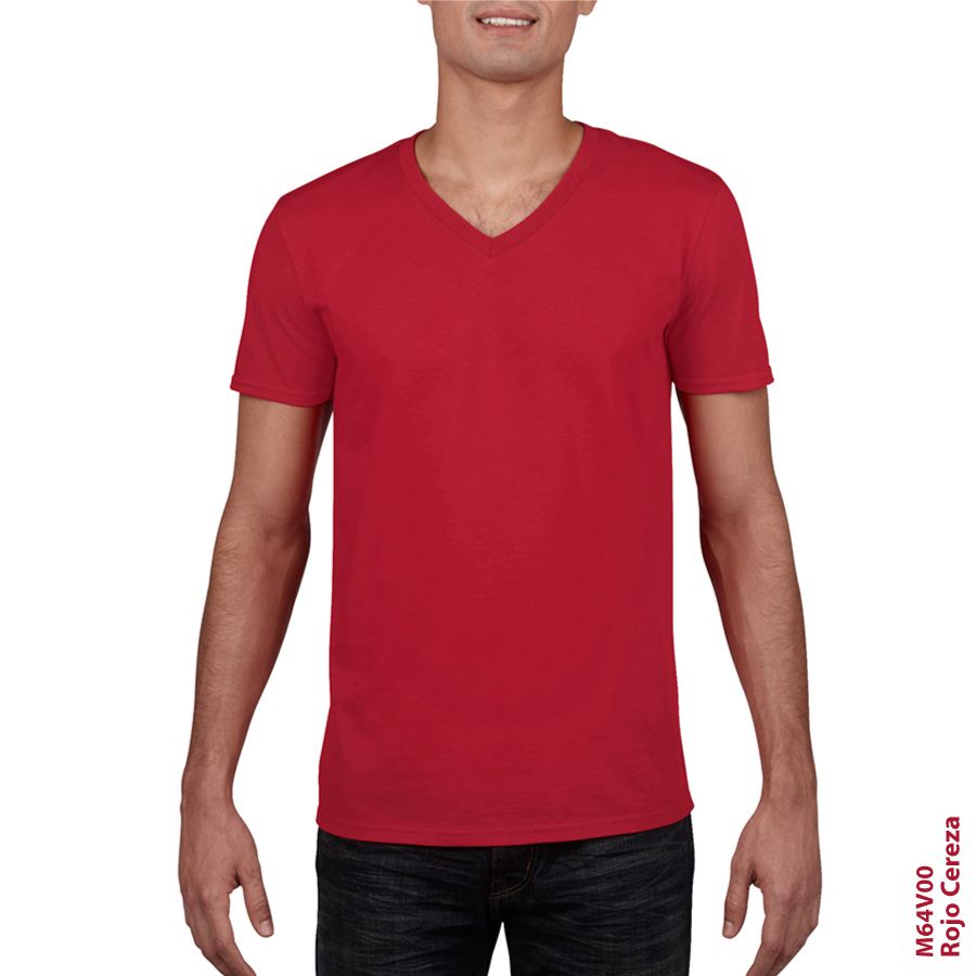 M64V00 <br> Camiseta en Cuello V Hombre - Image 4